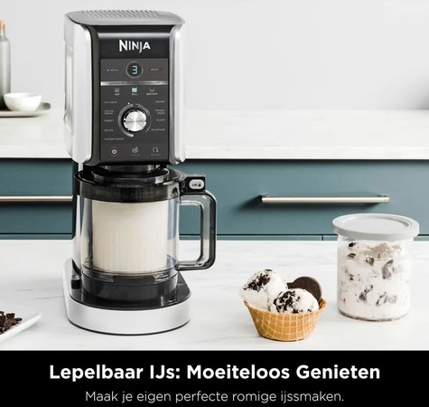 Ninja NC502EU ijsmachine 0,709 l 800 W Zwart, Zilver