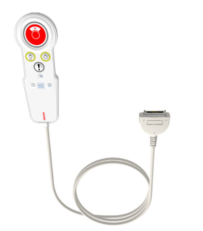 Ascom TleCARE handset met rode knop en bedlees bediening 6 meter
