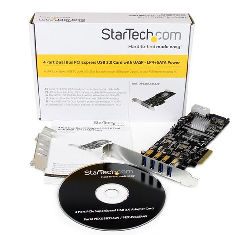 STARTECH 4 Port PCI Express USB 3.0 Card - 3+1