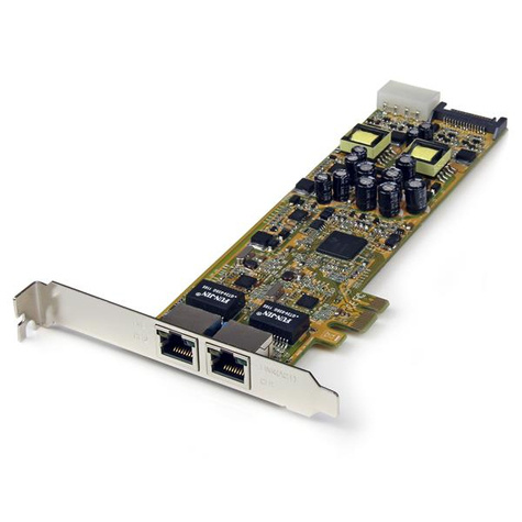 STARTECH Dubbele Poort PCI Express Gigabit Ethernet Netwerkkaart Adapter - 2 Poort PCIe NIC 10/100/100 Server Adapter met PoE PSE