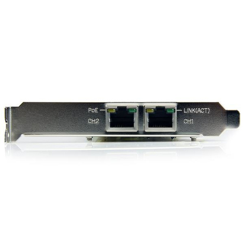 STARTECH Dubbele Poort PCI Express Gigabit Ethernet Netwerkkaart Adapter - 2 Poort PCIe NIC 10/100/100 Server Adapter met PoE PSE