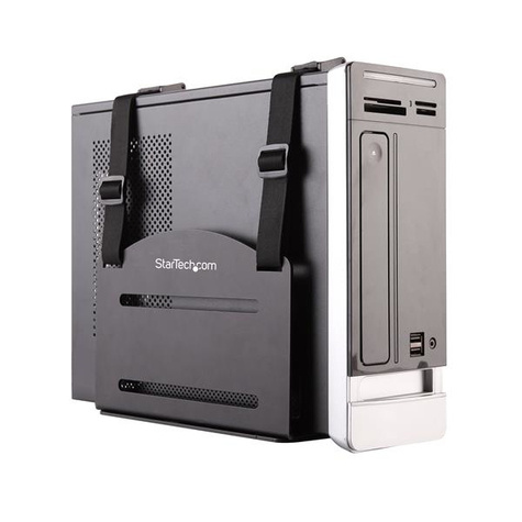 STARTECH CPU houder - verstelbare computer muurbeugel - metaal - Haakje - voor CPU - staal - zwart