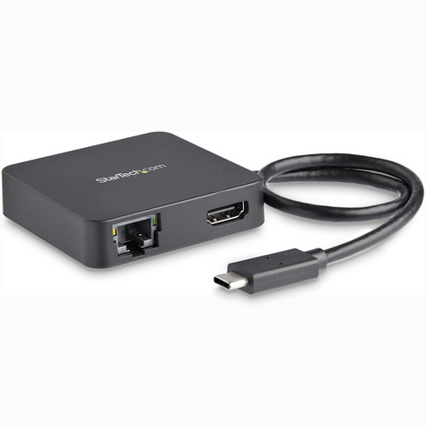STARTECH STARTECH USB C Multiport Adapter, USB-C Travel Dock met 4K HDMI Video, Gigabit Ethernet, USB 3.0 Hub (1x USB-A 1x USB-C)