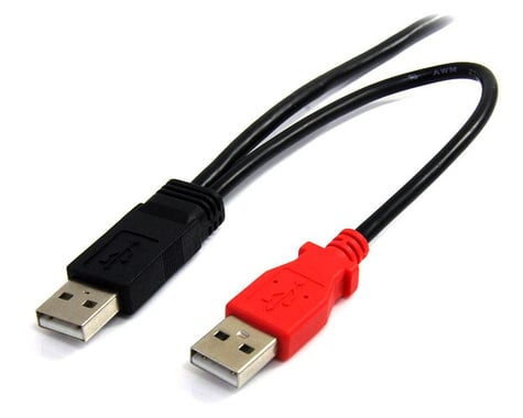 STARTECH 1,8 m USB Y-kabel voor externe harde schijf - USB A naar mini B - USB-kabel