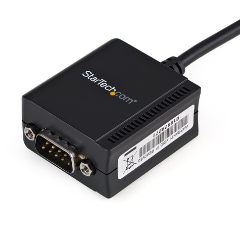 STARTECH 1-poort FTDI USB naar RS232 Seriële Adapter Verloopkabel met COM-behoud - Seriële adapter - USB - RS-232 - zwart