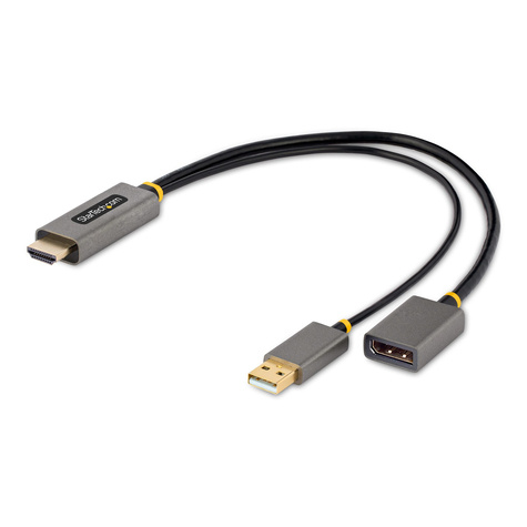 STARTECH STARTECH 1ft (30cm) HDMI to DisplayPort Adapter, Active 4K 60Hz HDMI Source to DP Monitor Adapter Cable