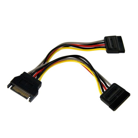 STARTECH 15cm SATA Voedingskabel Y-adapter - M/F - Splitser voor stroom - SATA-voeding (M) naar SATA-voeding (V)