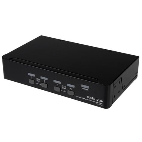 STARTECH 4-poort USB DisplayPort KVM-switch met Audio - KVM / audio / USB switch - 4 x KVM / audio / USB