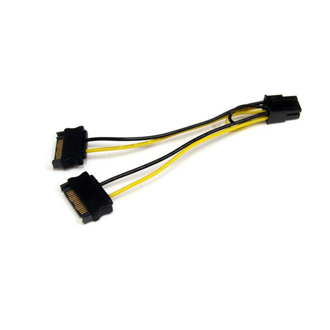 STARTECH 15cm SATA Voeding naar 6-pins PCI Express Videokaart Voeding Verloopkabel - Voedingskabel