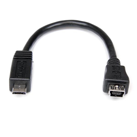 STARTECH 15cm Micro USB naar Mini USB Verloopkabel M/F - USB-adapter - mini USB type B (V) naar micro-USB type B (M)