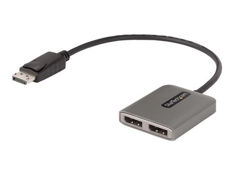 STARTECH 2-Port DisplayPort MST Hub, Dual 4K 60Hz, DP to 2x DisplayPort Monitor Adapter