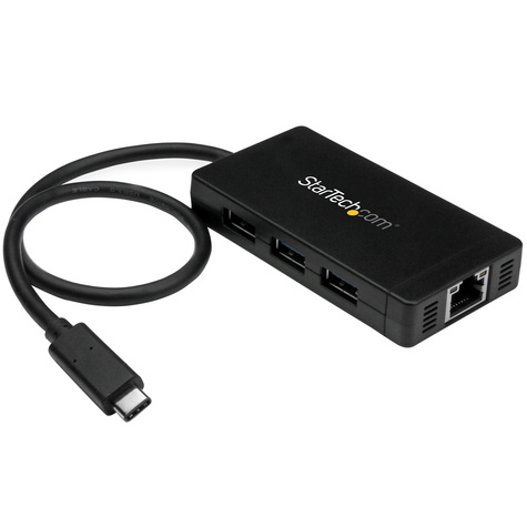 STARTECH STARTECH 3 poorts USB C naar USB-A hub met Gigabit Ethernet - USB-C naar 3x USB-A - USB 3.0