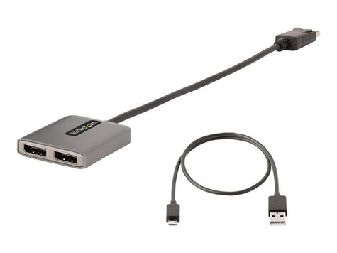STARTECH 2-Port DisplayPort MST Hub, Dual 4K 60Hz, DP to 2x DisplayPort Monitor Adapter