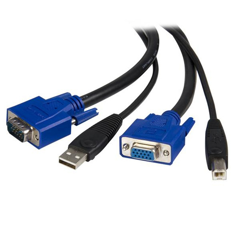 STARTECH STARTECH 1,80 m 2-in-1 USB KVM-kabel - Toetsenbord- / video- / muis- / USB-kabel - HD-15 (VGA)