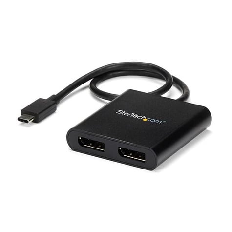 STARTECH 2 prts USB-C naar DisplayPort multi-monitor adapter 4K 30HZ - MST Hub - Windows