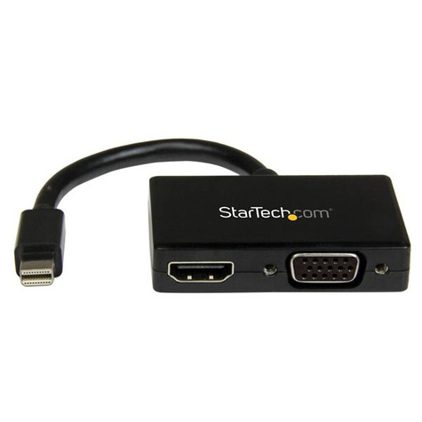 STARTECH A/V-reisadapter: 2-in-1 Mini DisplayPort naar HDMI of VGA converter - Videoconverter - DisplayPort - HDMI, VGA - zwart