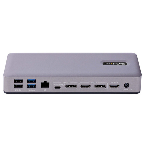 STARTECH USB-C Docking Station - Multi Monitor HDMI/DP/DP Alt Mode USB-C Dock - 3x 4K30 / 2x 4K60