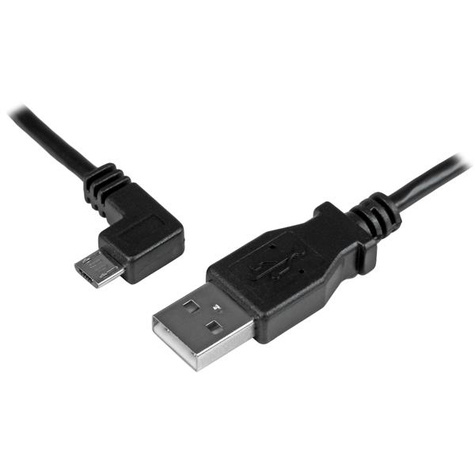 STARTECH STARTECH 0.5 m Micro-USB Oplaad en sync kabel M/M - linksgehoekte Micro-USB - USB naar Micro USB oplaadkabel