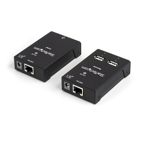 STARTECH 4-Port USB 2.0 Extender - 165ft (50m) USB Over Cat5/Cat6 Extender - Compact USB 2.0 Over Ethernet Extender