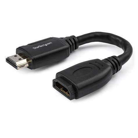 STARTECH 15 cm High Speed HDMI port saver kabel - 4K 60Hz - M/F verlengkabel - gripping connector