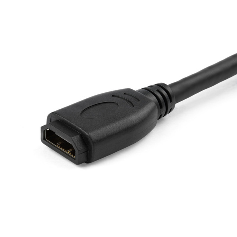 STARTECH 15 cm High Speed HDMI port saver kabel - 4K 60Hz - M/F verlengkabel - gripping connector