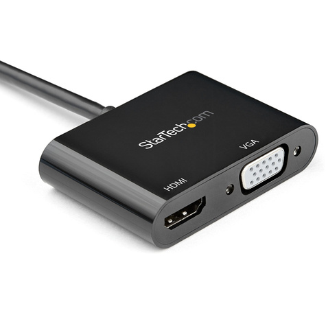 STARTECH DisplayPort naar HDMI VGA Adapter, DisplayPort 1.2 HBR2 naar HDMI 2.0 (4K 60Hz)/VGA 1080p Converter Dongle