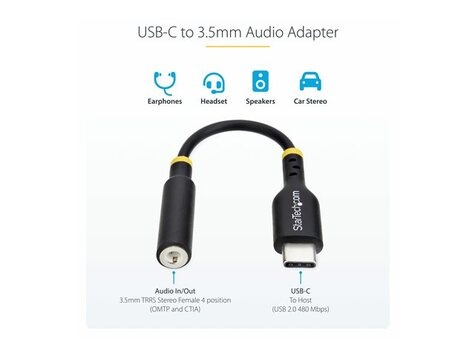 STARTECH USB-C Audio Adapter to 3.5mm TRRS Jack