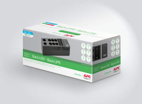 APC Back-UPS BE850G2-GR - Noodstroomvoeding 8x stopcontact, 850VA, 2 USB opladers, 1 USB datapoort (tweedekans)
