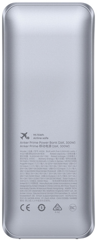 Anker Prime 26 750 mAh Power Bank (300W) support bluetooth and Appcontrol