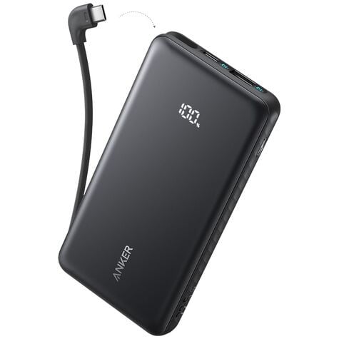 Anker Anker Zolo Power Bank (20 000 mAh 22.5W Built-in USB-C Cable) Black