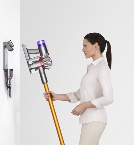 Dyson V8 Absolute 2-in-1-Steelvacuumcleaner, Bagless, Silver, Yellow, Dry, Cyclonic