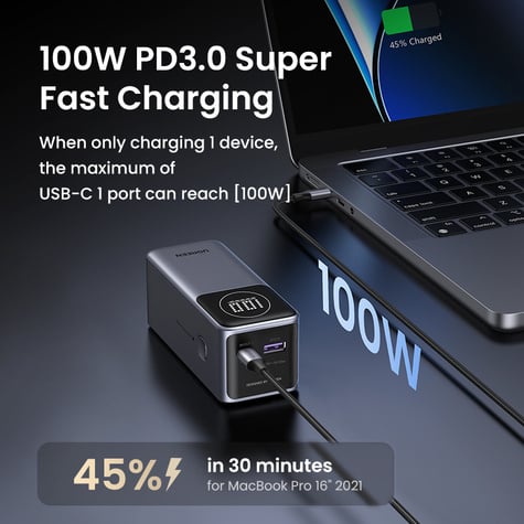 Ugreen 12000mAh 100W Fast Charging Power Bank 35526B
