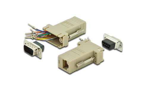 DIGITUS DIGITUS RS 232 Adapter, DB9,   RJ45, Modular DB9 M,  RJ45 F