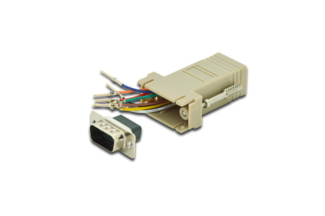 DIGITUS RS 232 Adapter, DB9,   RJ45, Modular DB9 M,  RJ45 F
