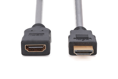 DIGITUS HDMI High Speed extension cable, type A M/F, 3.0m, w/Ethernet, Ultra HD 24p, gold, bl