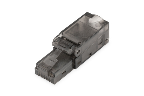 DIGITUS CAT 6A connector voor veldmontage, onafgeschermd AWG 27/7 tot 22/1, massieve en litzedraad