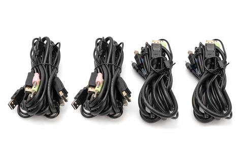 DIGITUS KVM-switch, 4x1 DP, DP Out,USB 4 x DP + 4x USB +4 Speaker + 4 Micro