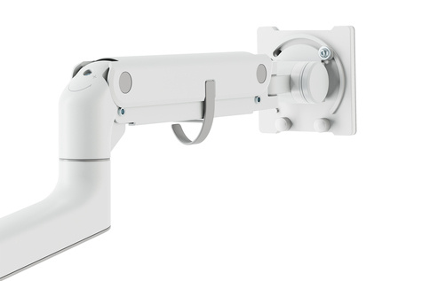 DIGITUS Enkele monitorsteun, 57", 27 kg Gasdrukveer, VESA: 75x75, 100x100, wit