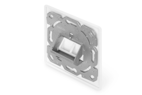 DIGITUS Professional DN-93831 - Face plate for Keystone Jacks, 2x RJ45 80x80 frame, 50x50 central plate, design comptible