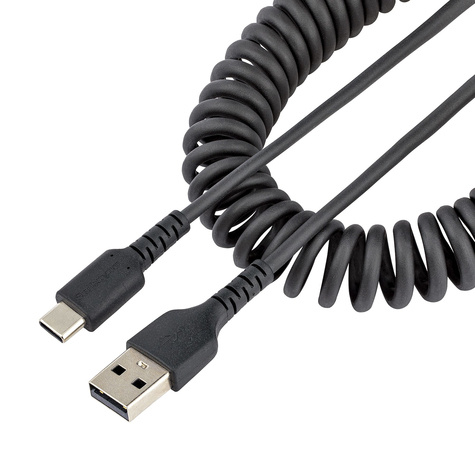 STARTECH 3ft USB A to C Charging Cable Coiled M/M