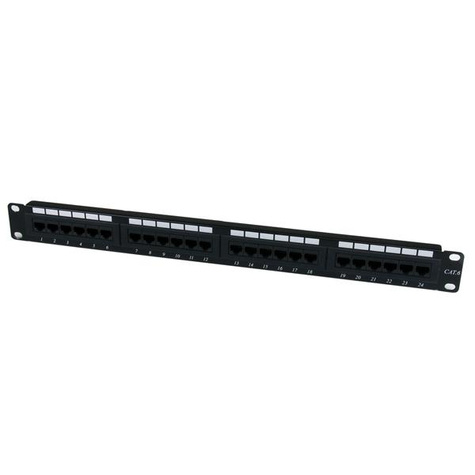 STARTECH STARTECH 24 Port 1U Rackmount Cat 6 110 Patch Panel - 24 port Network Patch Panel - RJ45 Ethernet 110 type Rack Mount Patch Panel 1U
