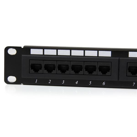 STARTECH 24 Port 1U Rackmount Cat 6 110 Patch Panel - 24 port Network Patch Panel - RJ45 Ethernet 110 type Rack Mount Patch Panel 1U