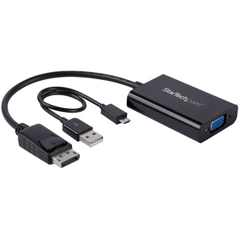 STARTECH DisplayPort to VGA Adapter with Audio - 1920x1200 - DP to VGA Converter for Your VGA Monitor or Display (DP2VGAA)