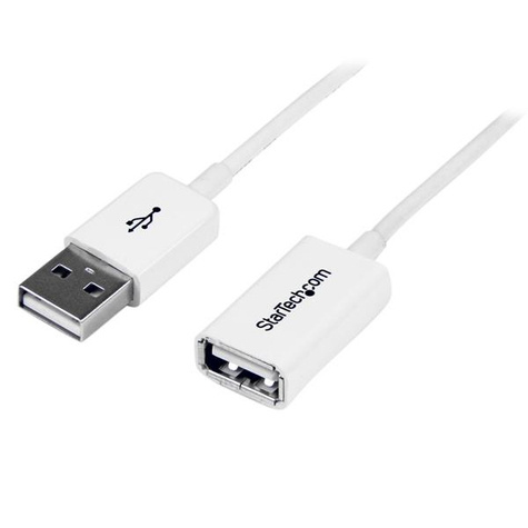 STARTECH STARTECH 1 m USB 2.0-verlengkabel A-naar-A - M/F - wit - USB-verlengkabel - USB (V) naar USB (M) - USB 2.0 - 1 m - gevormd