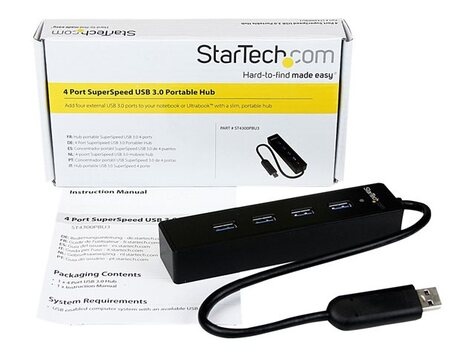 STARTECH 4-Port USB 3.0 Hub with B