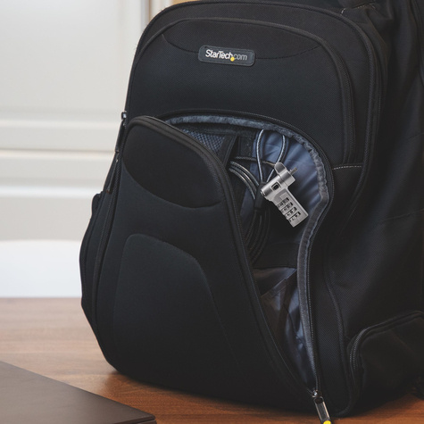 STARTECH Universal Laptop Lock 6.6ft (2m), Security Cable For Notebook Compatible With Noble Wedge/Nano/K-Slot