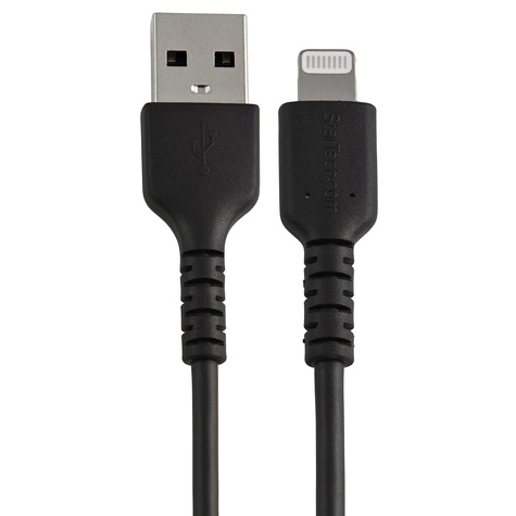 STARTECH Premium USB-A naar Lightning Kabel 30cm Zwart - USB Type A naar Lightning Charge  Sync Oplaadkabel met Aramide Vezels
