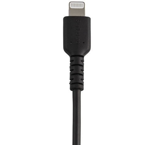 STARTECH Premium USB-A naar Lightning Kabel 30cm Zwart - USB Type A naar Lightning Charge  Sync Oplaadkabel met Aramide Vezels