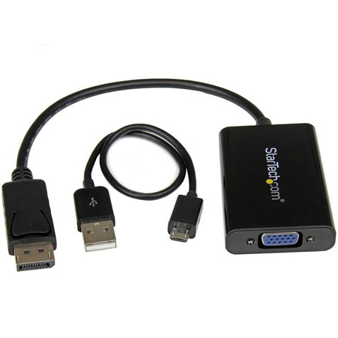 STARTECH DisplayPort to VGA Adapter with Audio - 1920x1200 - DP to VGA Converter for Your VGA Monitor or Display (DP2VGAA)