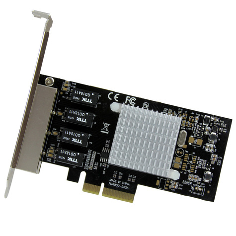 STARTECH 4 poorts gigabit ethernet netwerkkaart -  PCI Express - Intel 1350 NIC - PCIe netwerk adapter kaart met Intel Chip